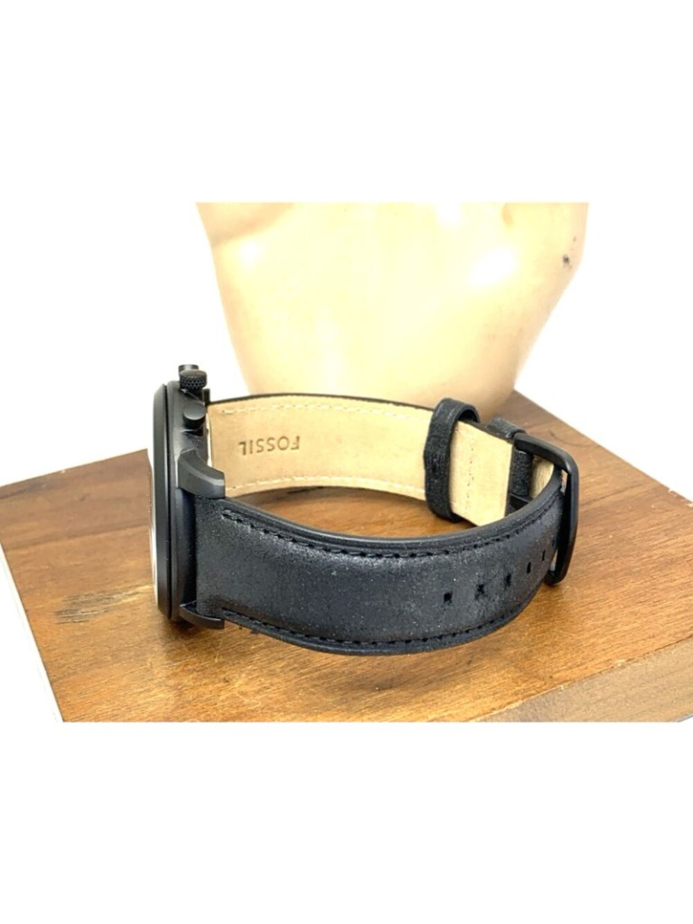 Fossil Men's Watch JR1354 Nate Quartz Chronograph Black Dial Leather Strap 50mm - Picture 9 of 14